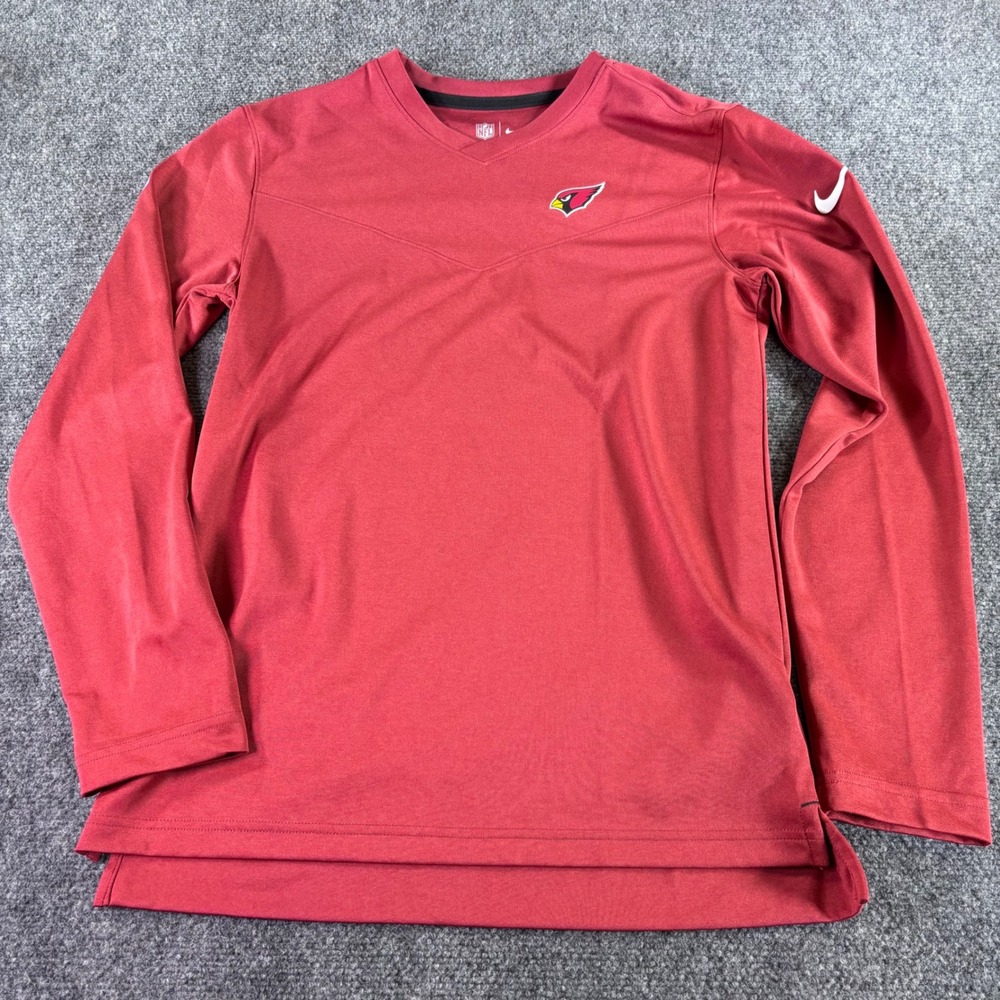 Nike Arizona Cardinals NFL Shirt Mens Small Red Dri-FIT Long‎ Sleeve On-Field